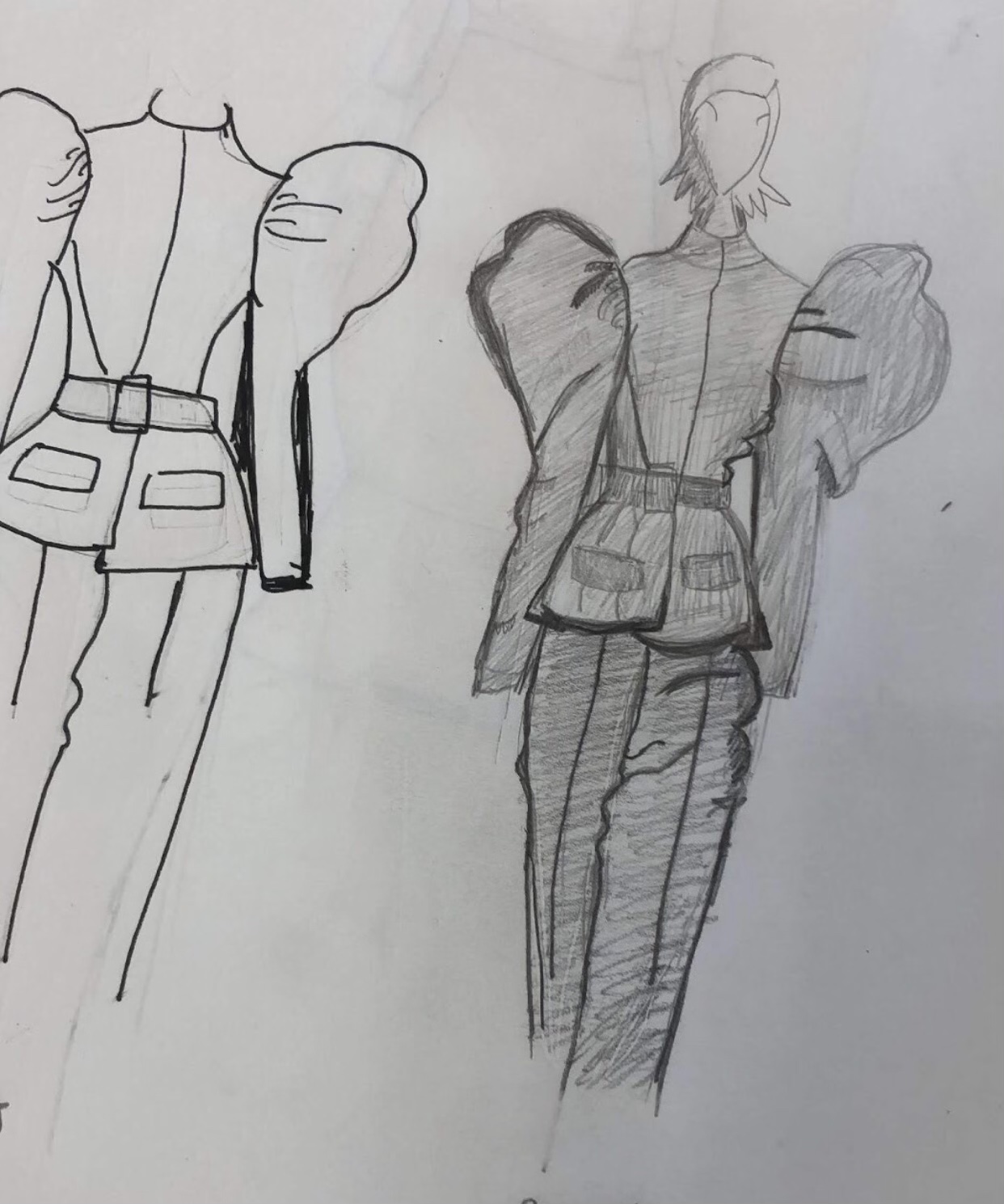 fashion hand drawn Sketches 